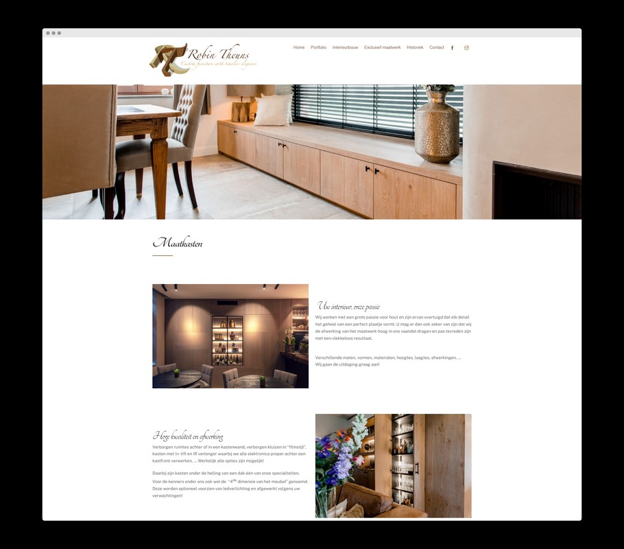 Bezoek de website van Robin Theuns - Diensten - Een realisatie van Nick Suy Webdesign