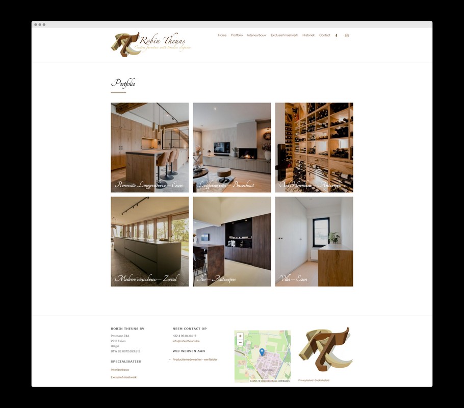 Bezoek de website van Robin Theuns - Portfolio - Een realisatie van Nick Suy Webdesign