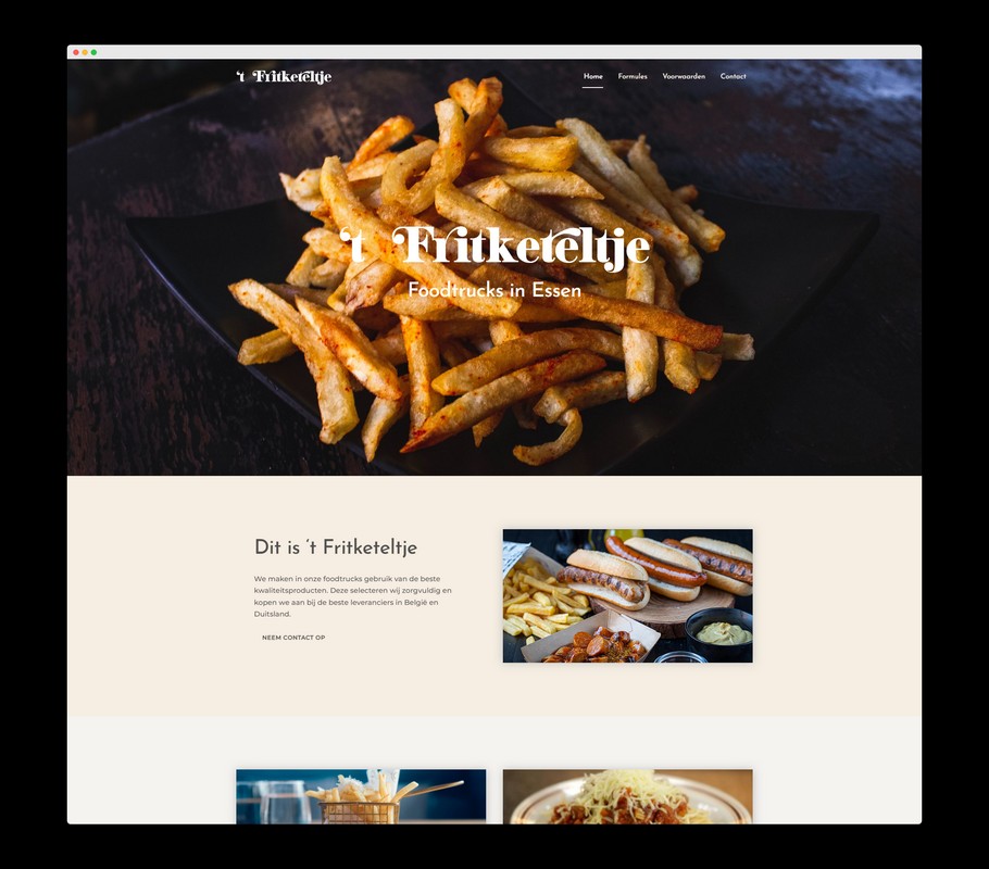 Fritketeltje - Home - Uit het portfolio van Nick Suy Webdesign