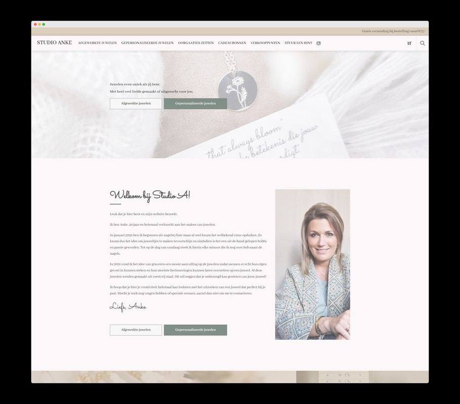 Studio Anke - Home - Uit het portfolio van Nick Suy Webdesign