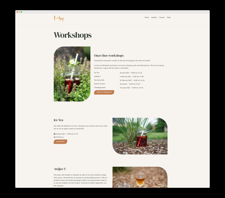 T-4U - Workshops - Uit het portfolio van Nick Suy Webdesign