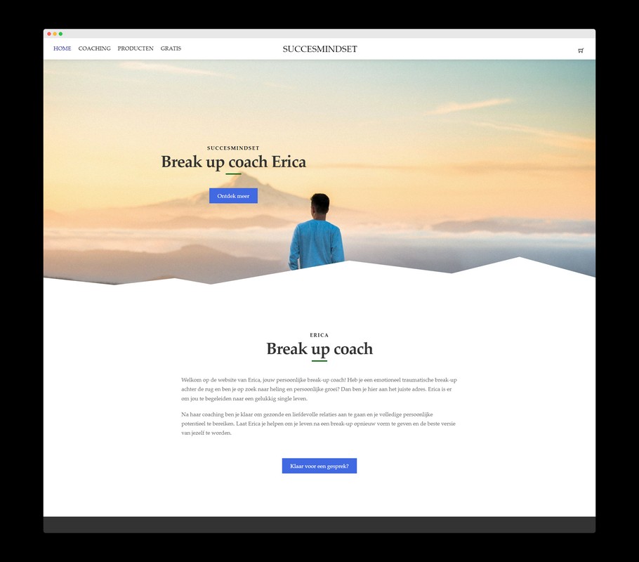 Coaching voor mannen - Succesmindset - Een project van Nick Suy Webdesign