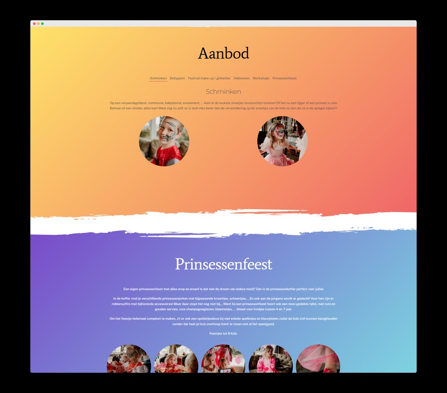 CreaClau - Creatieve webdesign - Een project van Nick Suy Webdesign