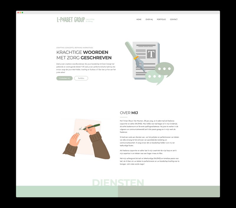 L-Phabet - Home - Website laten maken door Nick Suy Webdesign